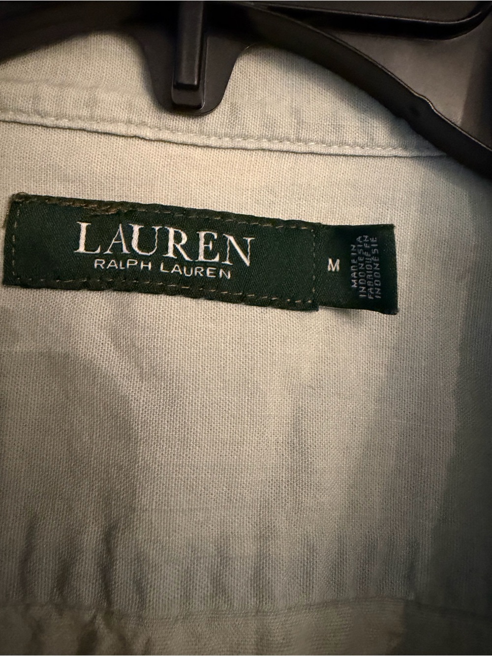Lauren Ralph Lauren Light Blue Women’s Button-Down Shirt size Medium - Picture 4 of 6